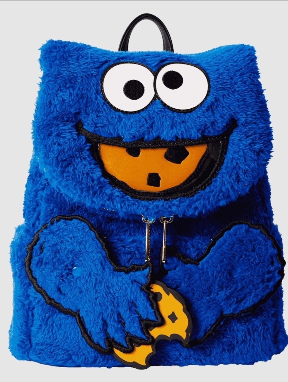 Loungefly Sesame Street Cookie Monster Plush Cosplay Mini Backpack With Coin Bag